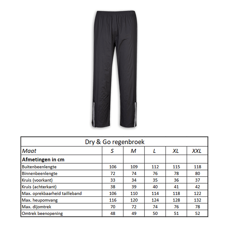 610919.30.L LYNX Rain pants Dry & Go size L 112 x 76 x 154 cm