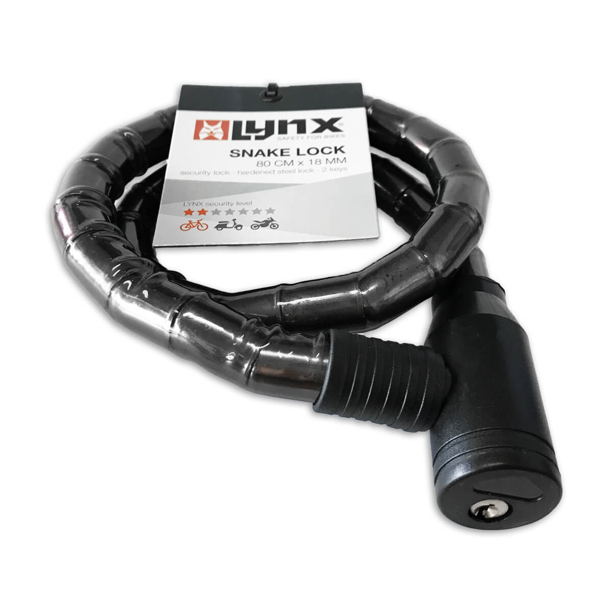 410242 LYNX Antivol à câble armé 80 cm x 18 mm