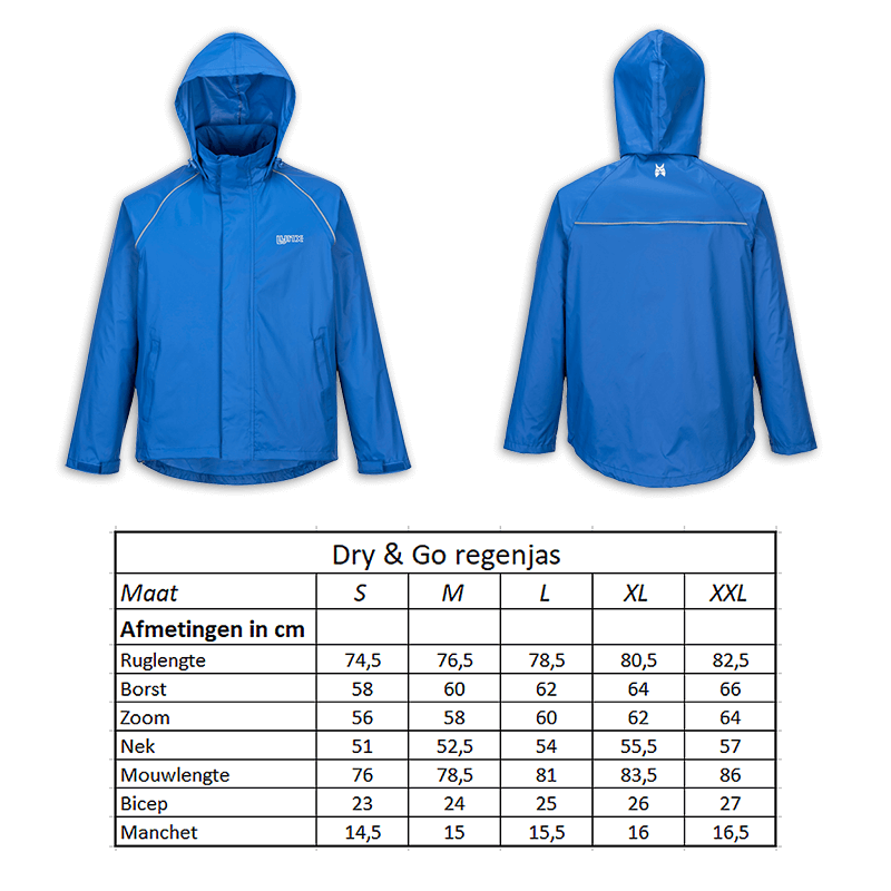 610915.30.L LYNX Rain jacket Dry & Go size L 78.5 x 62 x 60 cm