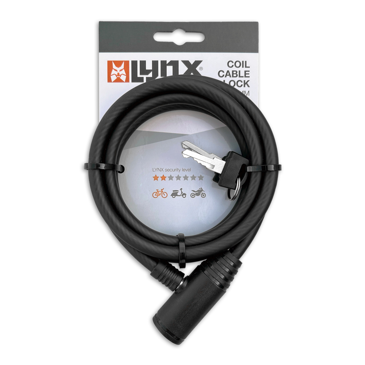 410031 LYNX Coil cable lock 150 cm x 8 mm