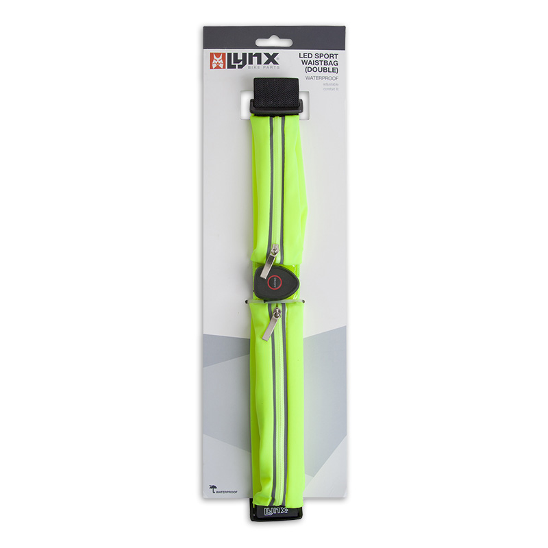 429020 LYNX Reflecterende LED heuptas / hardloopriem (dubbel) USB